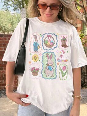 Graphic Easter Cute Shirt, Spring Easter T-shirt, Happy Easter Day Shirt